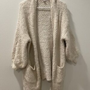 Melrose and Market Cream Textured Cardigan